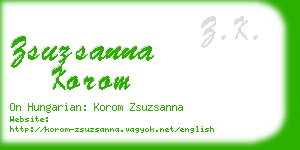 zsuzsanna korom business card